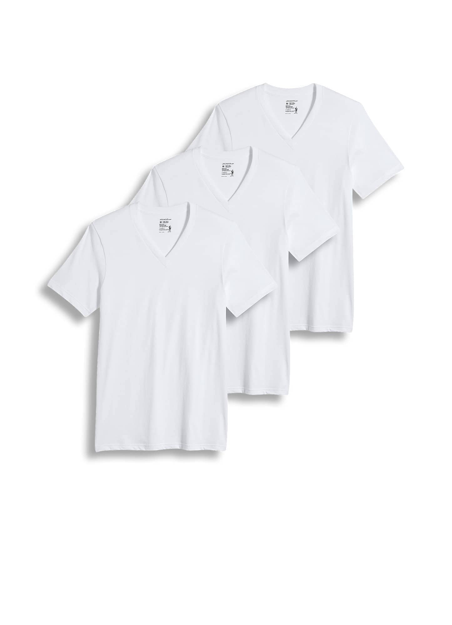 Jockey Men's Undershirt Classic V-Neck - 3 Pack