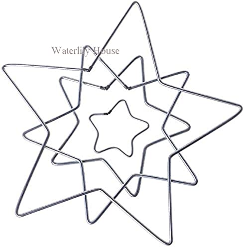 Waterlily House - 6 Piece - 6 inch Star Shape Steel Ring Metal Craft Hoops Metal, Macrame Projects DIY, Hoops Metal Macrame Rings for Dream Catchers(Pack of 6)