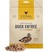 Vital Essentials Freeze Dried Raw Dog Food, Duck Mini Nibs Entree, 14 oz