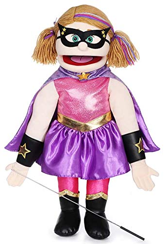 Silly Puppets 60cm Superhero, Peach Girl, Full Body, Ventriloquist Style