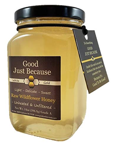 Good Just Because White Gold Honey - Includes a scratch-off style gift card that reveals a random good deed! - 100% raw & totally unprocessed.