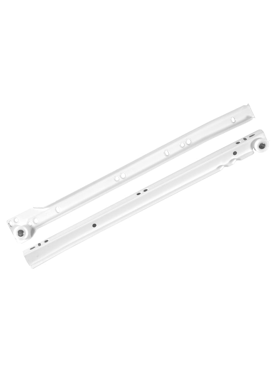 REJS Metal Roller Drawer Slides/Runners Bottom fix Metal White 250mm-600mm (450mm)