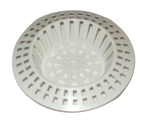 2 X White Plastic Sink Strainer Filter Size Small Or Large (Large)