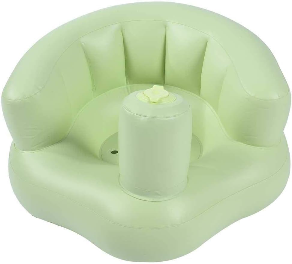 Inllex Inflatable Baby Bathroom Stool, Baby Inflatable Seat, Booster Learn to Sit Sofa, Baby Bath Chair Seat with Backrest for Training Seat, Dining, Bath Chair, Baby Sofa