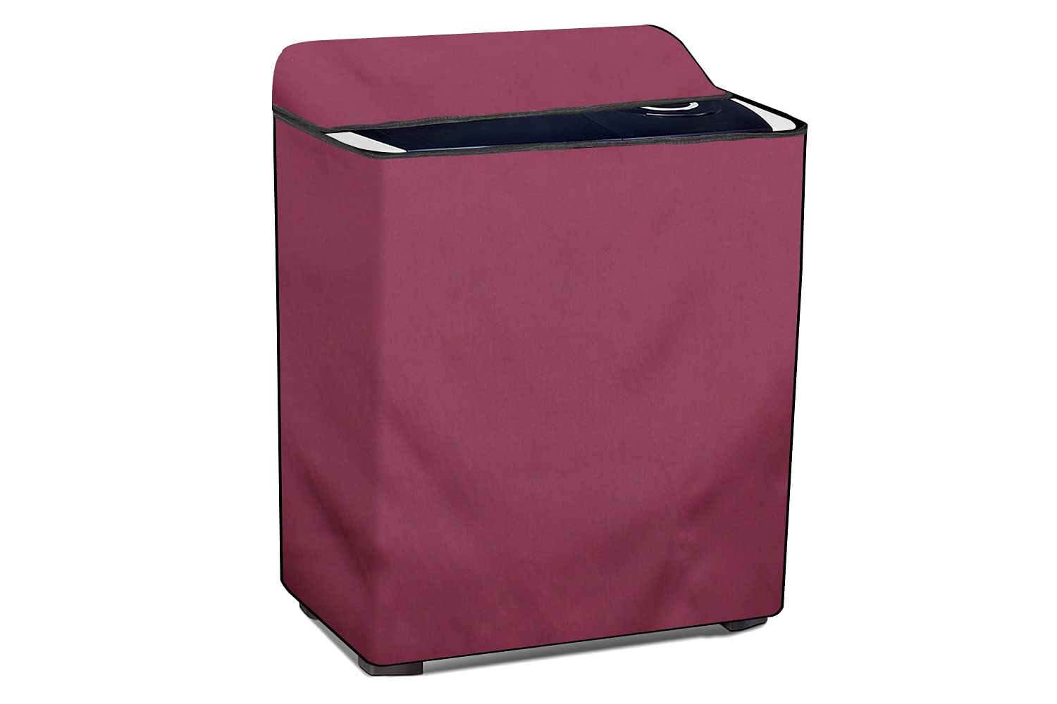 Stylista Washing Machine Cover Compatible for GODREJ 9KG Semi-Automatic Top Loading WSEDGE DIGI 90 5.0 PB2 M WNRD, Maroon