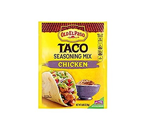 Old El Paso Chicken Taco Seasoning Mix (Pack of 4) .85 oz Packets