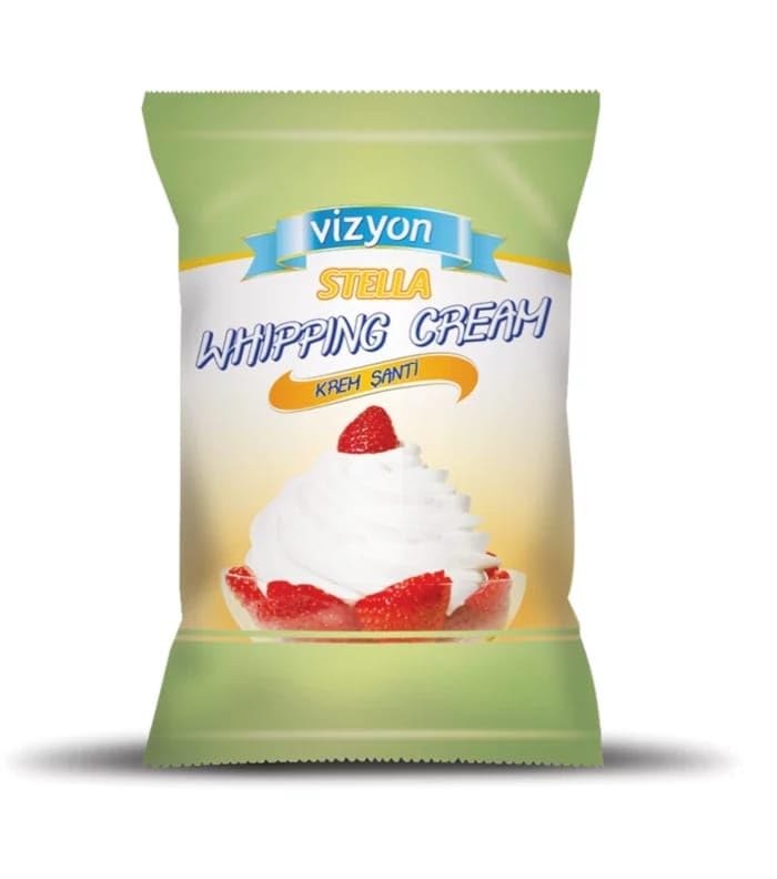 Pelikano Vizyon Stella Whipping Cream Powder 1kg Obtain a brilliant clean white cream look and finish for your cakes