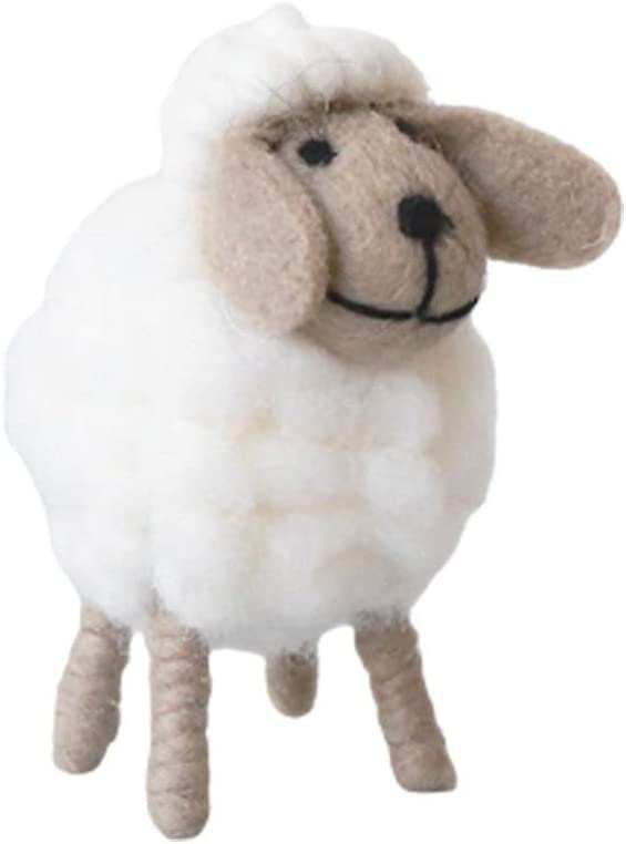 Hand Woven Cute Felt Sheep Figurine, Living Room Bedroom Novelty Ornaments