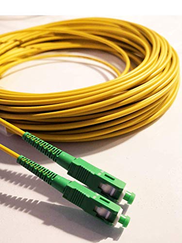 Fiber Optic Cable SC/APC to SC/APC simplex singlemode 9/125, Compatible with FTTH cables (Fibre To The Home Cables) , 35M