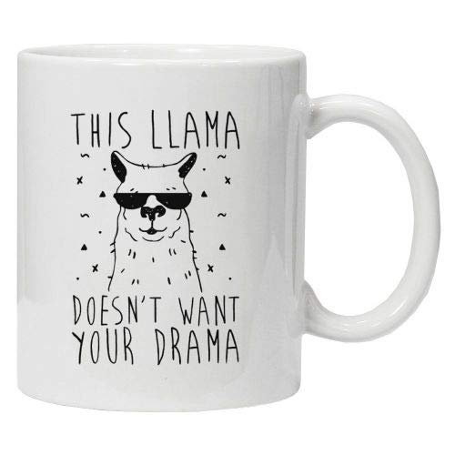 This Llama Doesnt Want Your Drama - Novelty 11oz Premium Quality Gift Drinking Mug & Gift Box Set Tea Coffee for Office Work Home