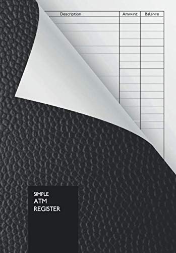 Simple ATM Register: DIN A5 | 110 Pages | Perfect Binding | Durable Softcover | Debit Tracker