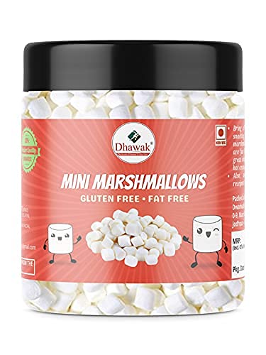 Dhawak Mini Marshmallows - VANILLA MIST FLAVOUR - 100 gms |Jar Pack|