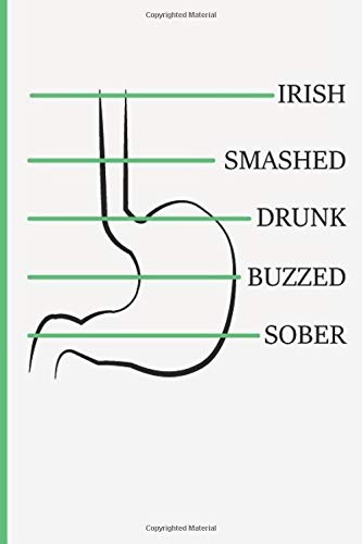 Irish, Smashed, Drunk, Buzzed, Sober: Funny Saint Patrick Day Inspired Blank Lined Journal. Bold Wit Drinking Notebook for Your Irish Friends or Partying Friends(10)