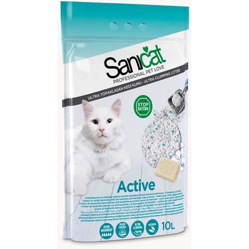 Sanicat Clumping Active White Bentonite - 10L