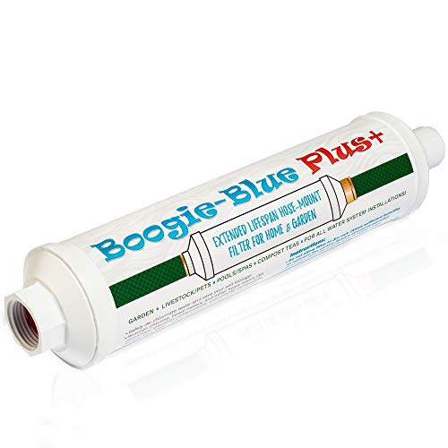 Boogie Blue Plus Garden Hose Water Filter for RV and Outdoor use - Removes Chlorine, Chloramines,...