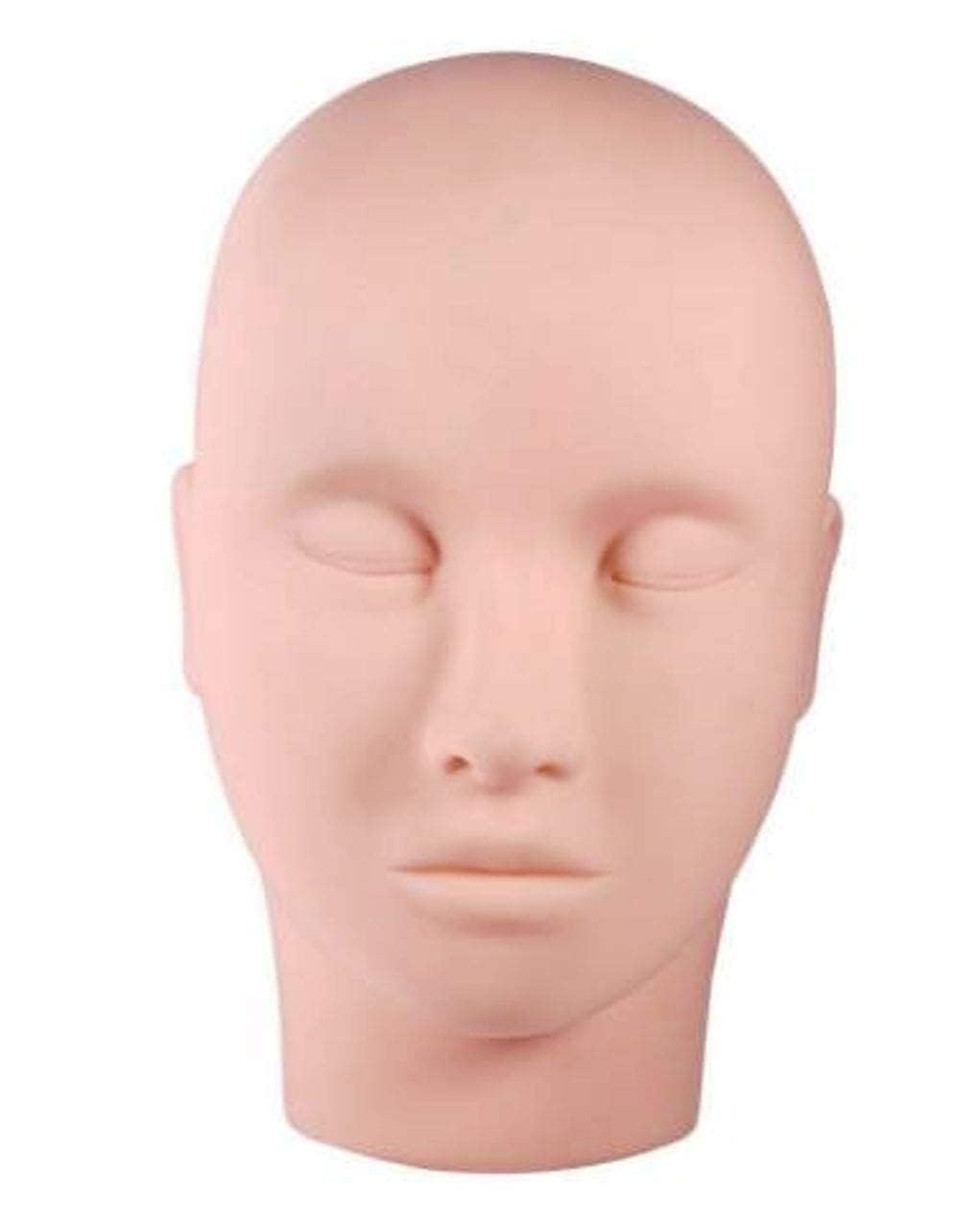 FAIRY FIRST® Mannequin Head, Practice Training Head, Make Up and Lash Extention, Cosmetology Doll Face Head, Soft-Touch Rubber Practice Head Light Pink