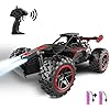 SZJJX Remote Control Cars for Kids Age 3 4 5 6 7+,2.4Ghz RC Car with LED Lights,15+ KM/H High Speed RC Monster Trucks for Boys Toys,2WD Toy Car for Christmas Birthday Girls Boys Gifts Black Red