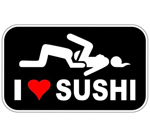 MAGNET I Love Sushi Funy Decal Vinyl Magnetic StickerFunny Magnetic Stickers Window Decal Vinyl Magnetic Sticker 3"