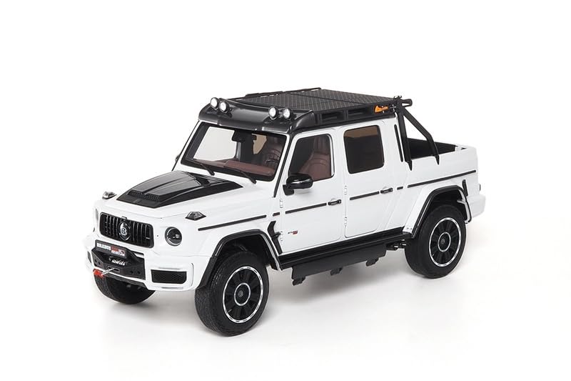 1/18 Complete Product for Almost Real for Brabus for G800XLP Pickup Adventure Edition 2020 White Truck Pre-built Model Car