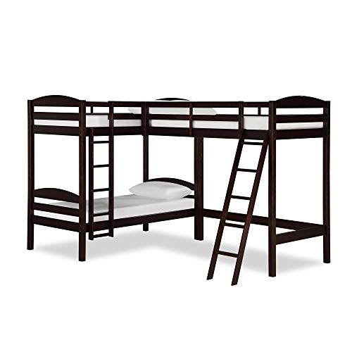 Dorel Living Clearwater Triple, Espresso Bunk Beds,