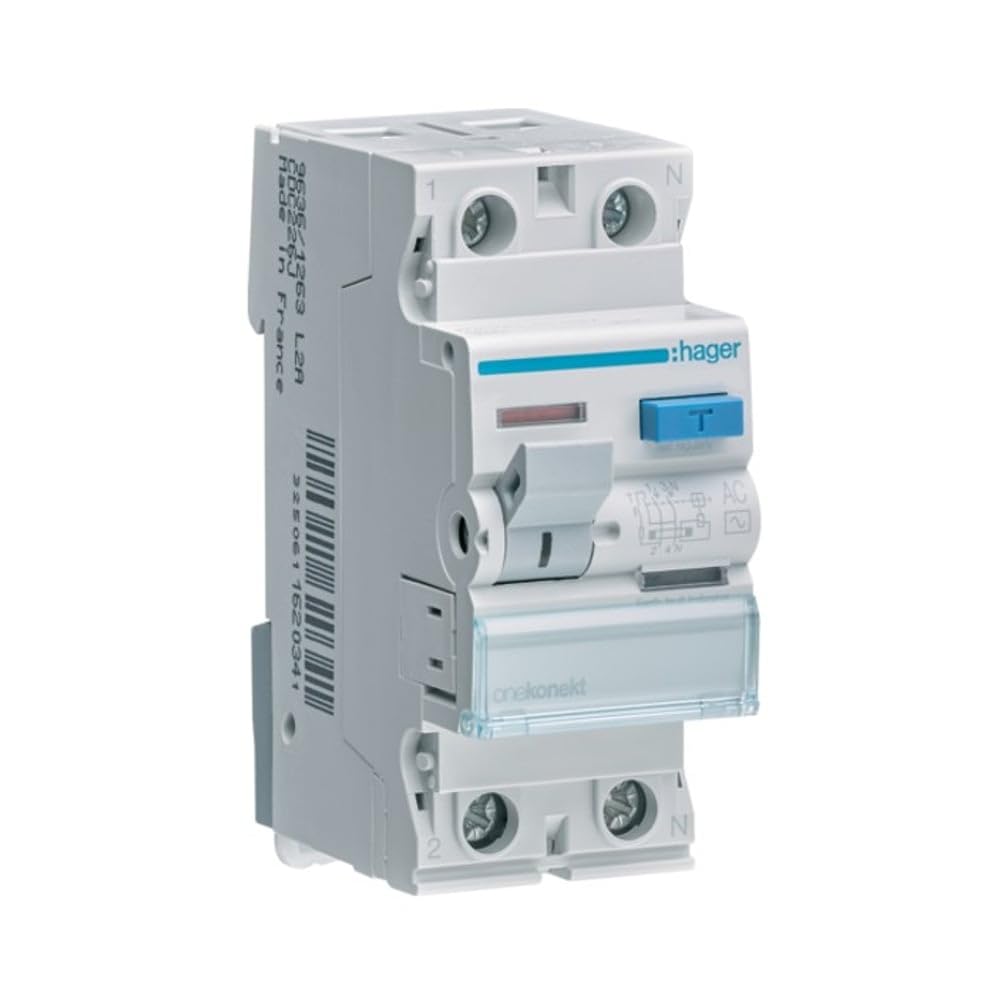 Hager Earth Leakage Circuit Breaker, 40A 2 Pole, 30mA,