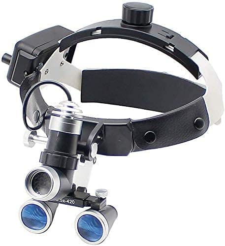 Magnifier With Light, Magnifier Medical Dental Surgical Loupes Optical Glass Loupe Goggles with LED Headlight for Brain Cardiac Surgery