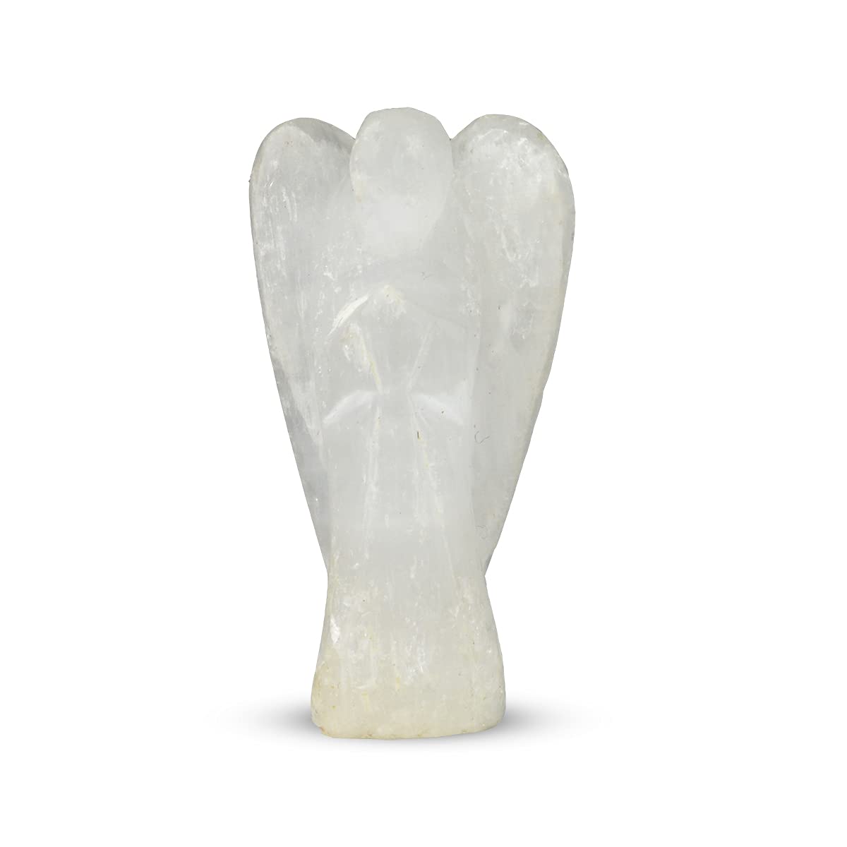 Crystu Selenite Angel Natural Crystal Stone Angel Size 1 Inch Approx. Charged by Reiki Grand Master & Vastu Expert (Color : Off White)