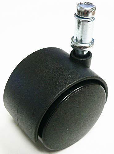 Oajen 2" Chair Caster Wheel, 3/8" x 1" Grip Ring stem, Pack of 5