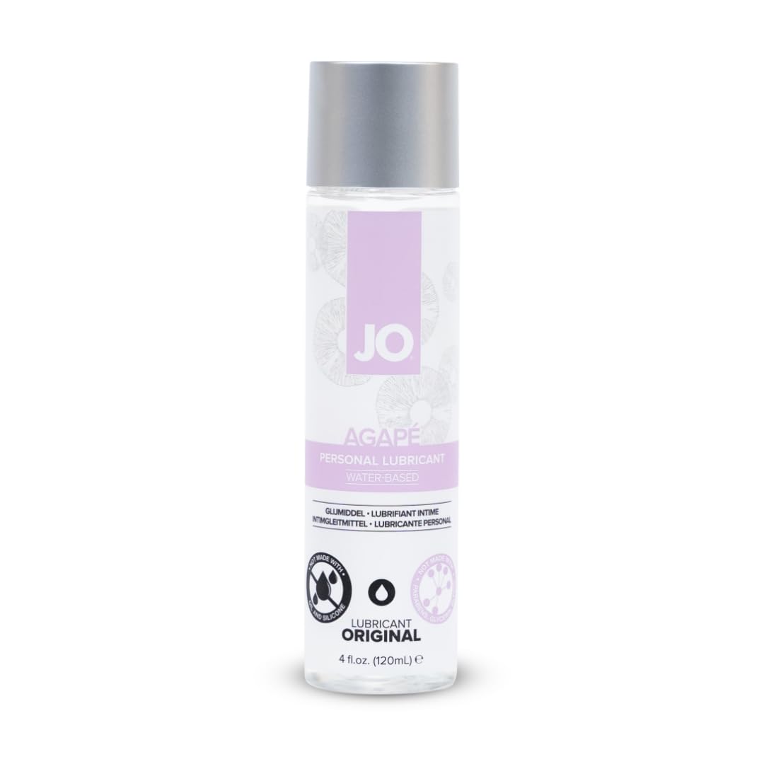 JO Agape Original Lubricant, Made for Sensitive Skin, pH Balanced, Lube for Men, Women and Couples, 4 Fl Oz