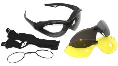 Birdz Eyewear Phoenix Vital Life Motorcycle Sunglasses and Goggles That Comes with Lens insert so You Can Get It Filled By Your Eye Doctor