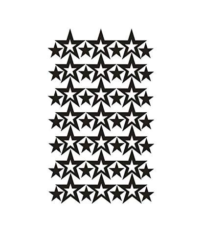 Wall Stickers - 49pcs 3-6cm Hollow Stars Wall Sticker For Kids Baby Nursery Rooms Wall Decals Home Decor Boys Girls Gifts Little Star Wallpaper (Black)