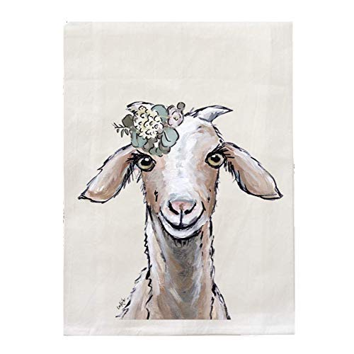 Goat Tea Towel, Goat Flour Sack Towel, Farmhouse Kitchen Decor, Goat Lover Gifts