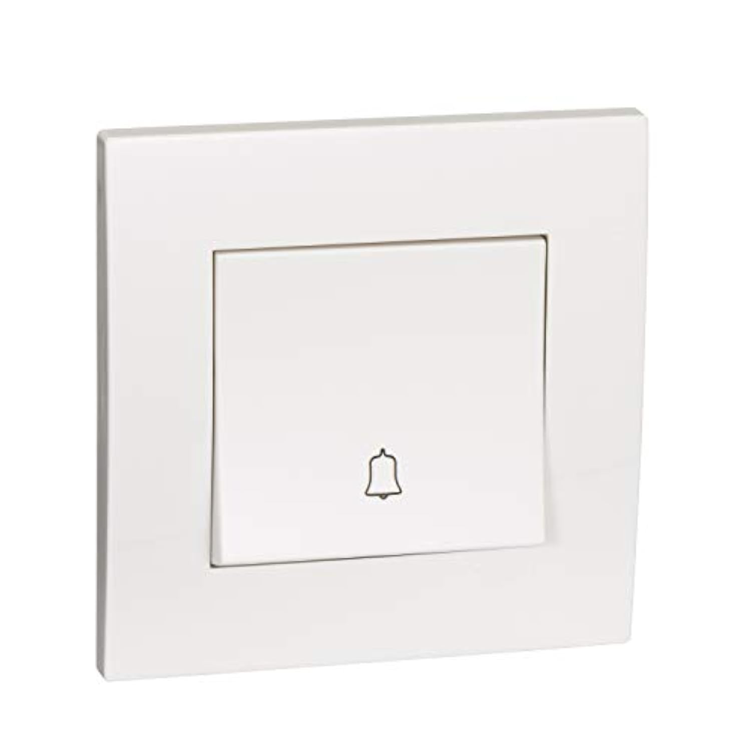 Schneider Electric KB31BPB Vivace White - Retractive Door Bell switch - with bell symbol - 1 gang 2 way - 10A White