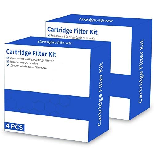 8 Pack Filter Replacement Kit for SC2, Cartridge Filter Kit Replacement SC1200, CPAP Filters Including 8 Cartridge Filter and 8 Check Values