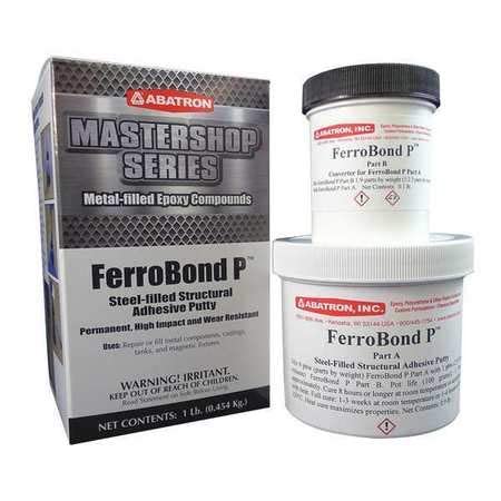 Abatron Ferrobond P Metal Repair Kit - Steel - Filled - Metal Epoxy - Metal Repair Putty and Structural Adhesive - Dark Gray