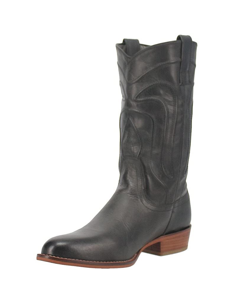 DingoMens Montana Round Toe Casual Boots Mid Calf - Black