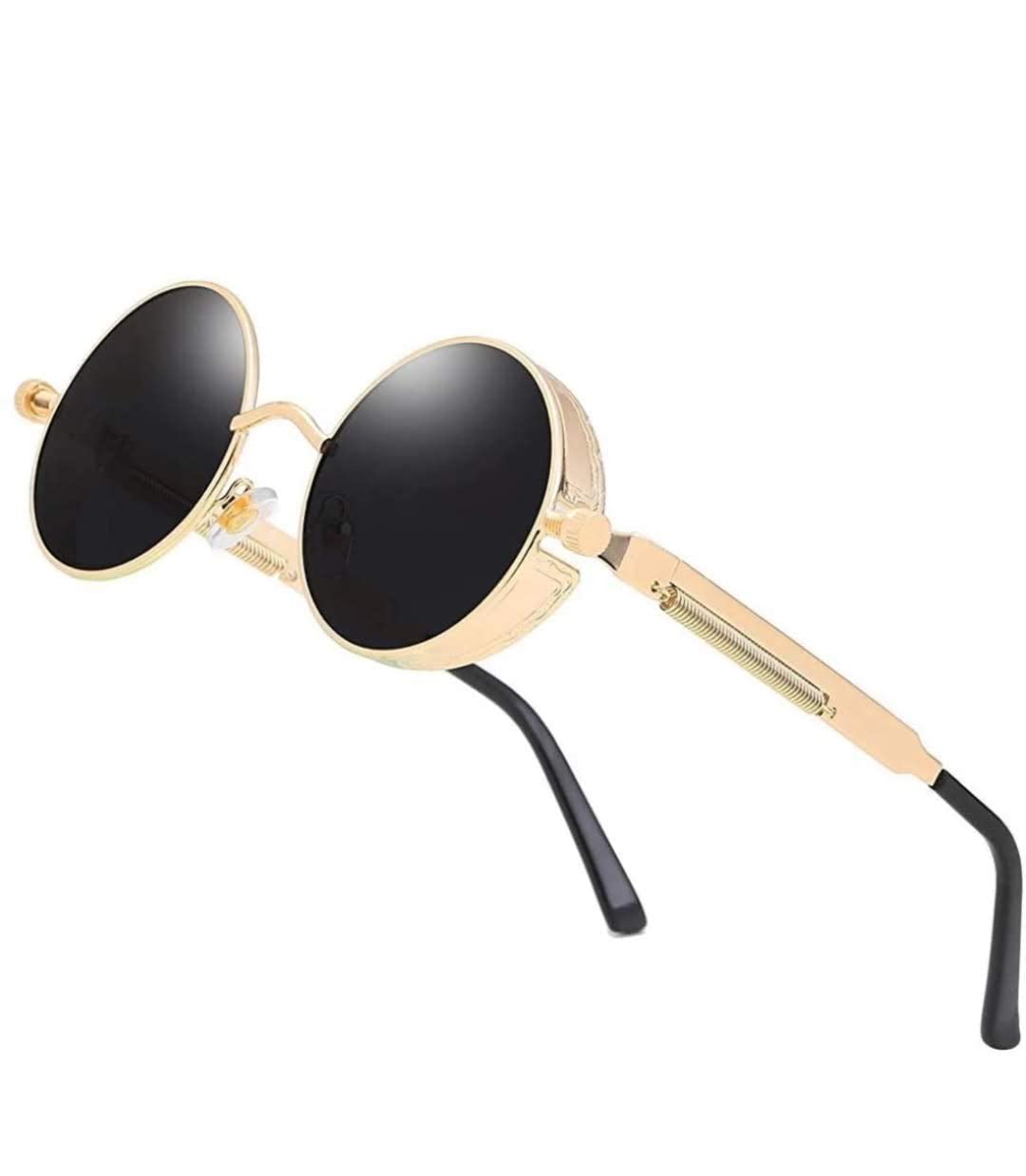 SUMMER DREAM PREMIUM LUXURY GOLDEN BLACK ROUND SHAPE SUNGALSSES FOR MEN WOMEN INSPIRED BY ALLU ARJUN