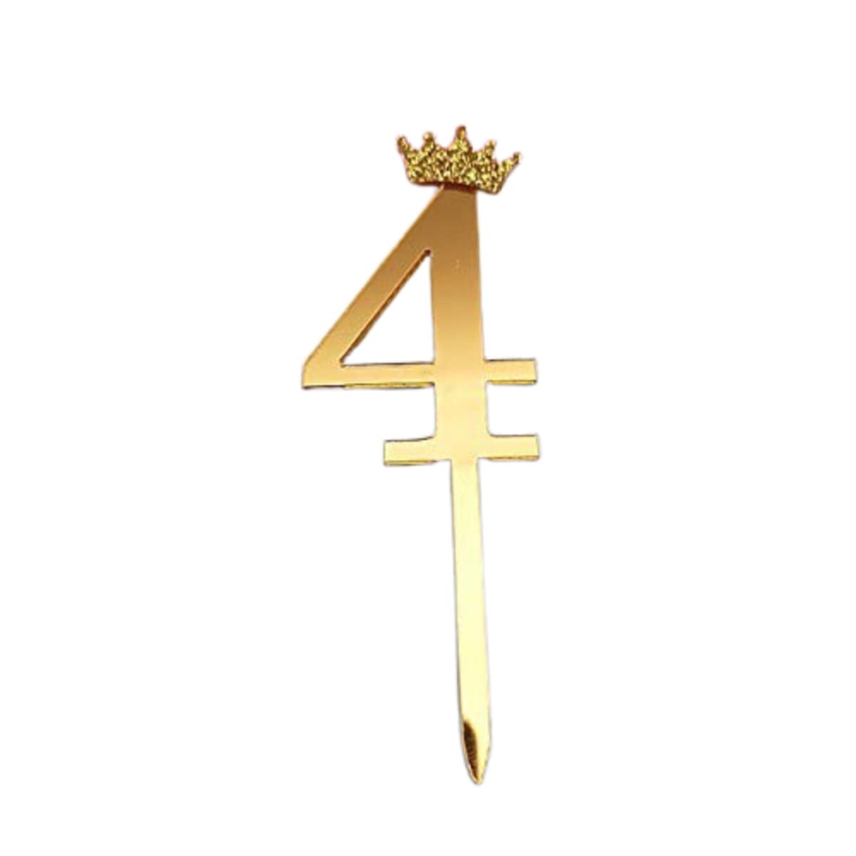 Infispace® Big Size Gold Number Cake Topper for Birthday/ Anniversary (4)