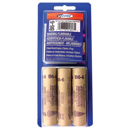 Estes B6-6 Model Rocket Motor Engines (3 in a Pack) - ES1607