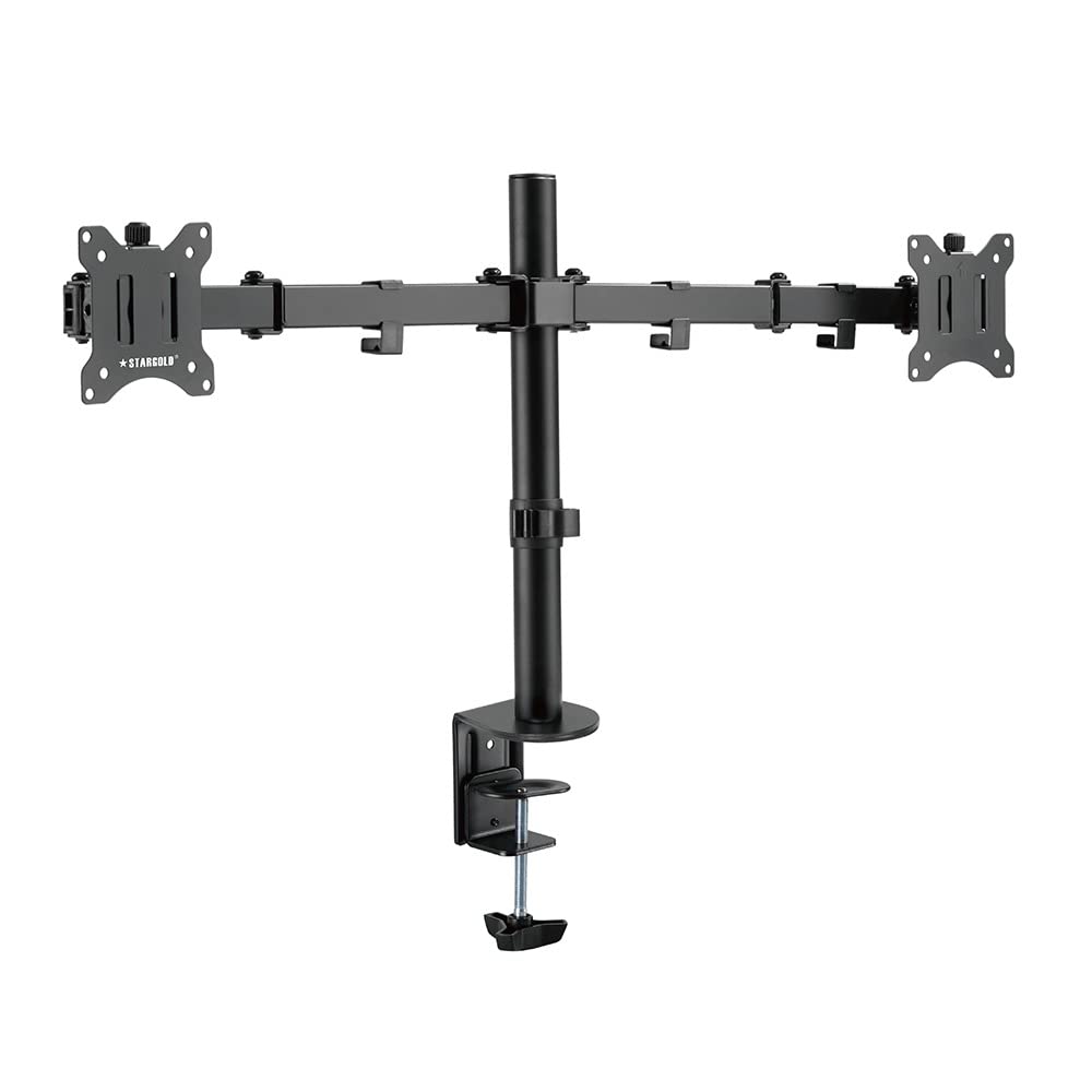 Stargold Full Motion Monitor Arm Mount Stand For 17" to 32" Screens Monitor Heavy Duty (Double Arm)