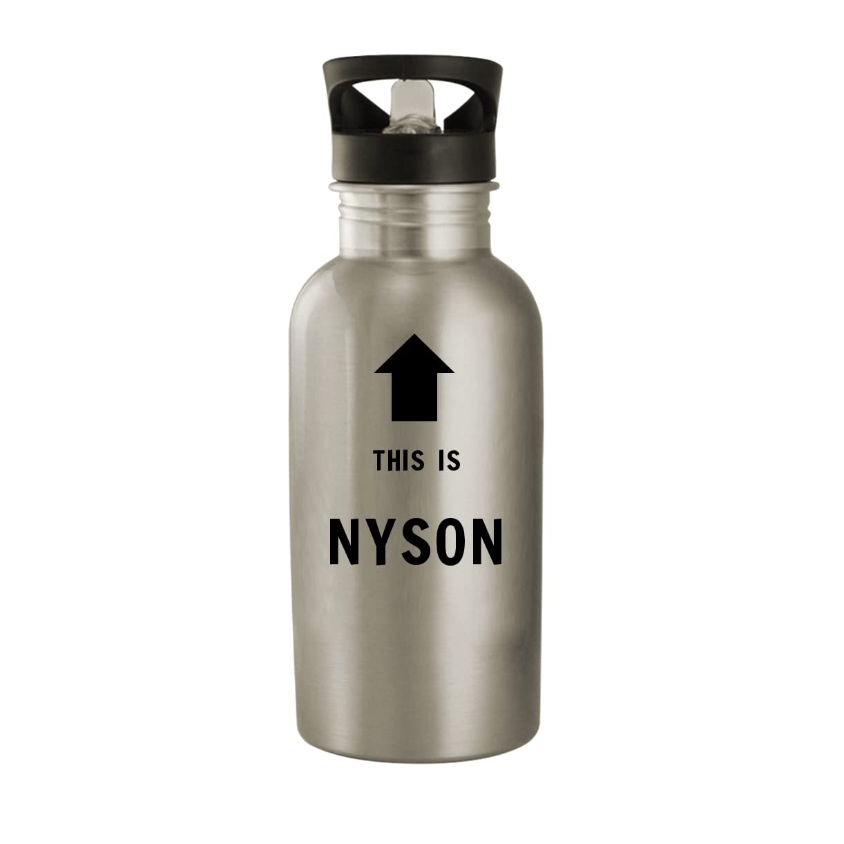 This Is Nyson - 20oz Stainless Steel Water Bottle, Silver