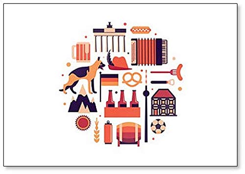 Germany, Symbols and Illustration Fridge Magnet