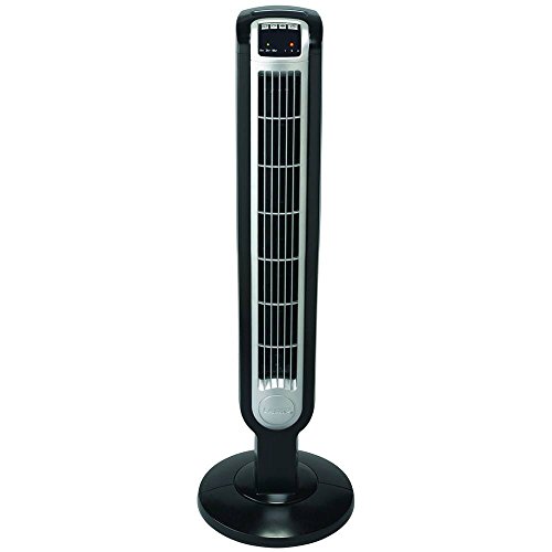 Lasko Oscillating Tower Fan, 3 Quiet Speeds, Timer, Remote Control, for Bedroom, Kitchen, Office, 36", Black, 2511