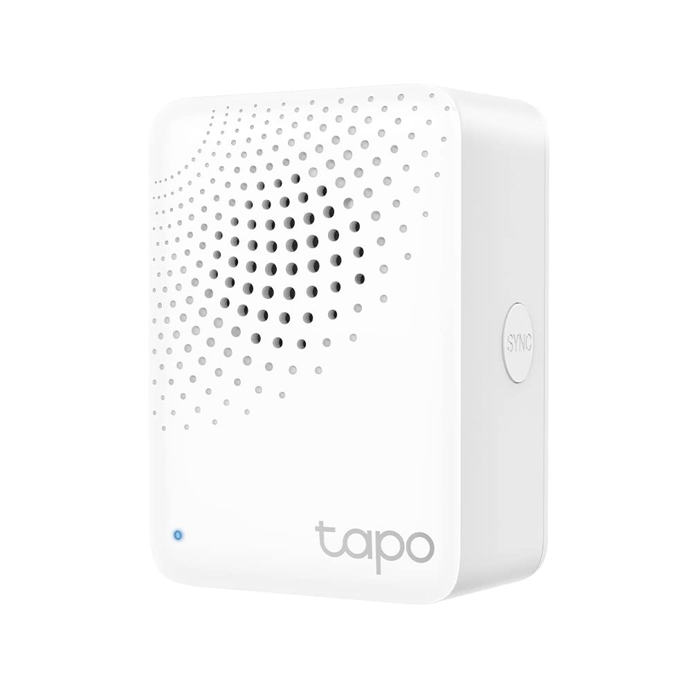 Tapo Tp-Link H100 Iot Smart Hub with Chime, Smart Alarm and Doorbell, Smart Actions with Sensors, Switches & Buttons, Connect with Up to 64 Smart Devices, Alexa, Google Assistant Compatible