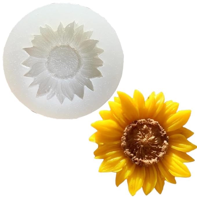 Vedini Sunflower Mold, Silicone Epoxy Resin Molds Fondant Cake Baking Mold for Kitchen for Bakery Home Floating Candle Mold Jkb-768