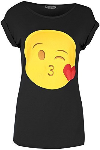 Be Jealous Womens Jersey Cap Sleeve T Shirt Ladies Love Eyes Kiss Emoji Emoticon Party Slim Top