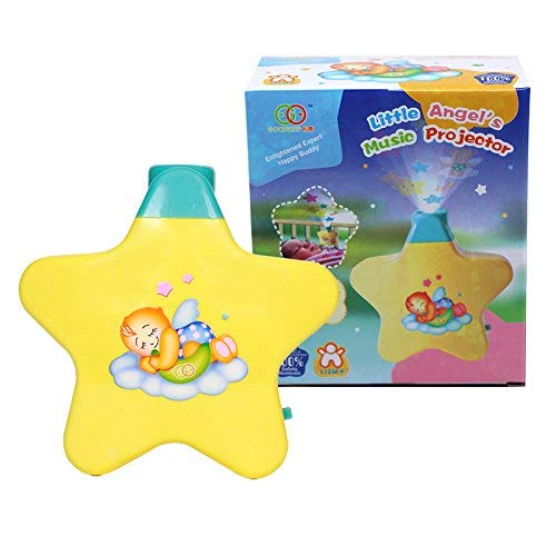 Little Angel Baby Sleep Star Projector with Star Light Show and Music for Kids (Colour as per Stock)