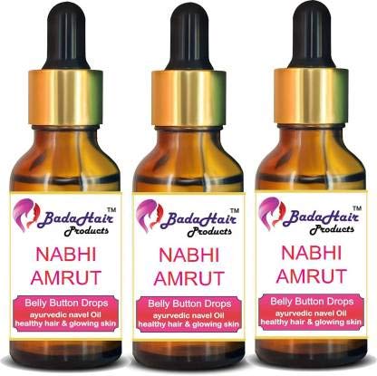 Badahair products Nabhi Amrut Hair Growth Support Oil - Hair Fall, Dandruff Control -Nourishing & Cleansing Scalp Hair Care Oil, With Coconut,Tea Tree Oil & Black seeds Oil (Pack of 3)