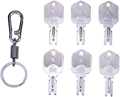 Notonmek 6PCS New 166 Ignition Forklift Key Compatible with CAT 6T-2663 Compatible with Gradall 7738-4578 91033317 Compatible with Hyster 51335040 Compatible with Daewoo A214062