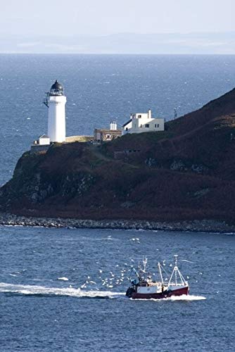 Lighthouse On The Coast Campbeltown Loch Island Of Davaar Argyll And Bute Scotland Poster Print (22 x 34)